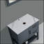 Meuble-lavabo gris 30 po Saibe