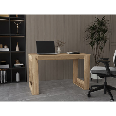 Bureau d'écriture rectangulaire en bois manufacturé H 28,7 "x l 47,2" Eulla