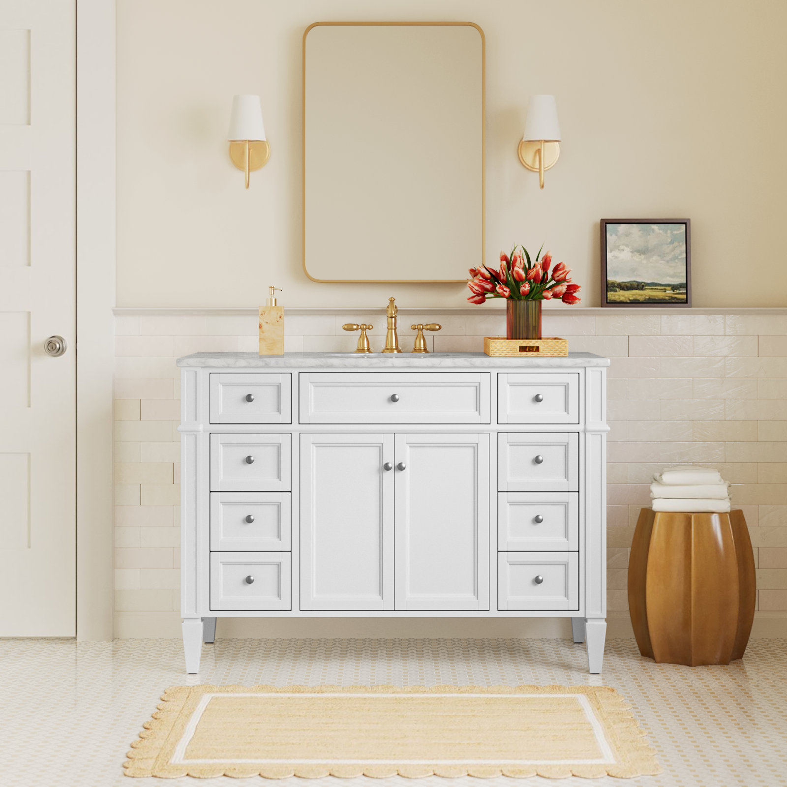 Rivers 48'' Single Bathroom Vanity, White