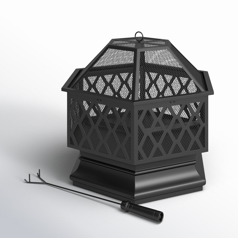 Areej 26'' W Hex-Shaped Steel Fire Pit