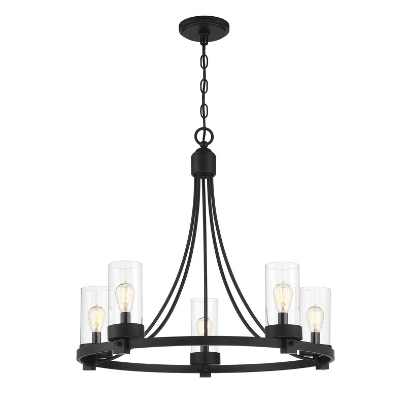 Laurie 5-Light Chandelier, Noir mat