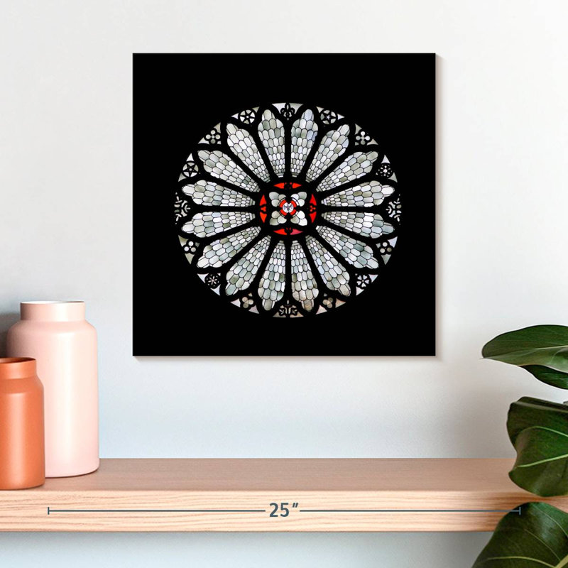 Lilie Window At Trento Cathedral, 16" H x 16" W