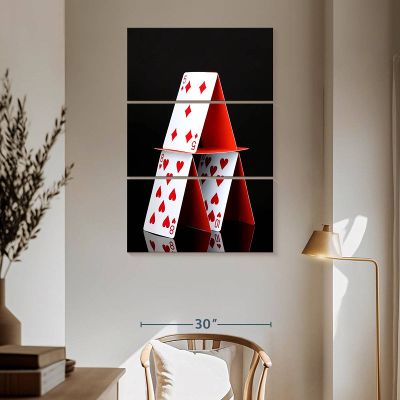 Stacked Playing Cards, 65" H x 42" W