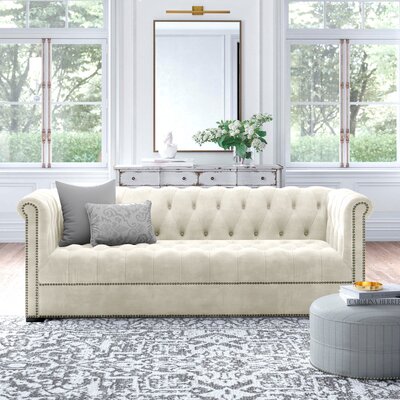 Myla 86'' Velvet Rolled Arm Sofa -  Kelly Clarkson Home, D003E026ABE14623A2560DE6D170347D