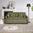 Corduroy Fabric Adjustable Sleeper with Pullout Bed 4 Pillows and Side Pockets-1241963154