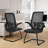 Laceymay Office Desk Chairs, Ergonomic Mesh Executive Computer Chairs with Sled Base, Flip-Up Arms-1302788645