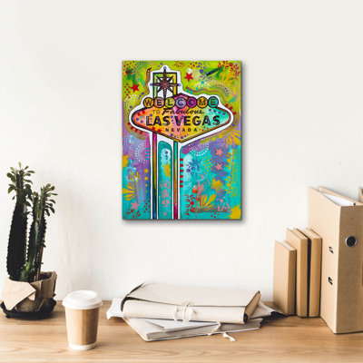 «Las Vegas Sign» par Dean Russo, art mural sur toile