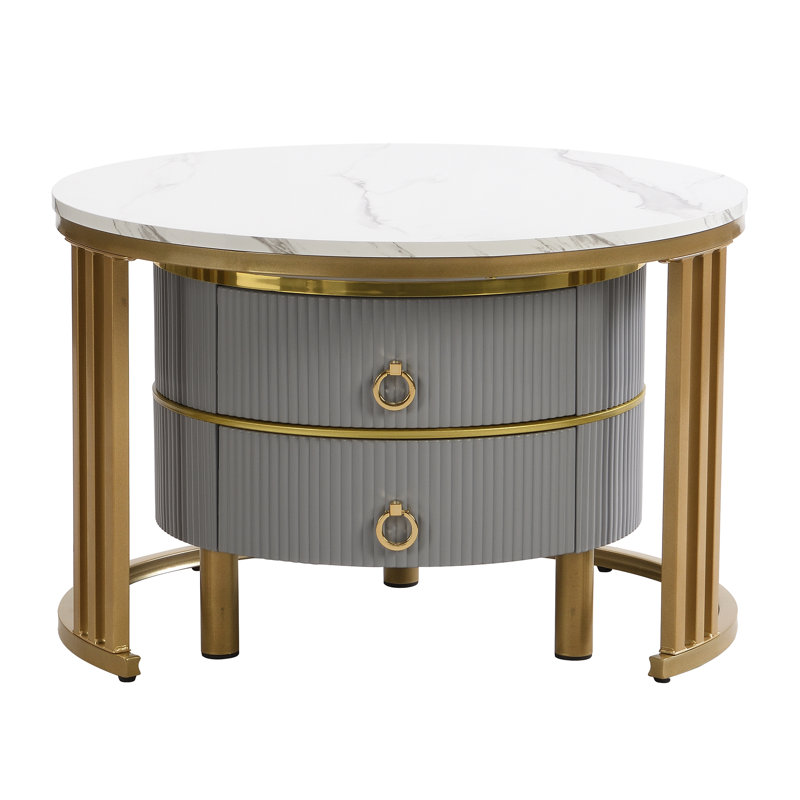 Coffee Table with Storage, Grey
