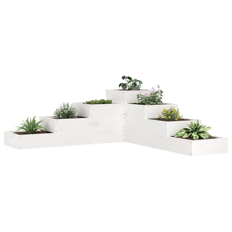 Aishe Planter Box, White, 36cm H x 106cm W x 104.5cm D