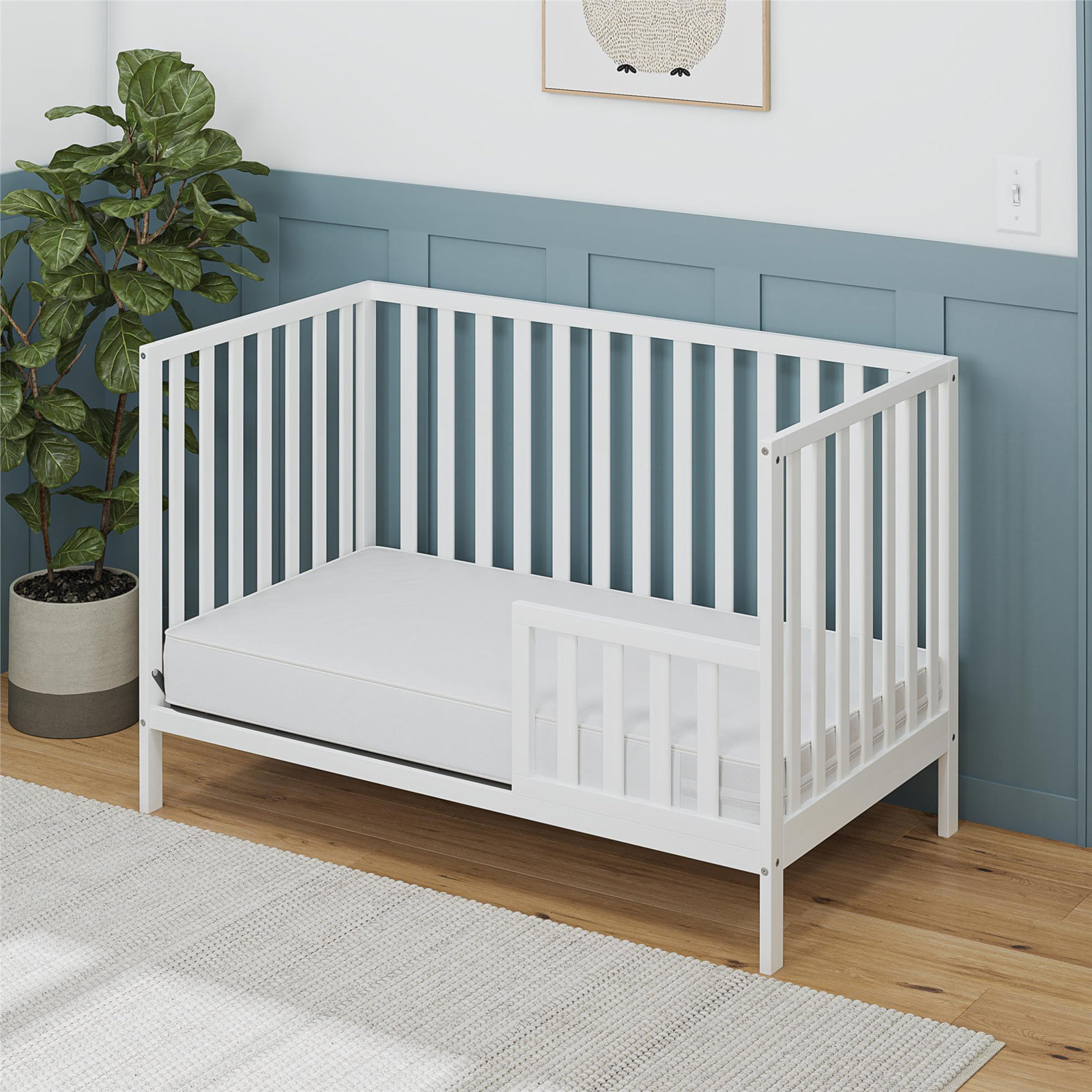 Sumpter Heavenly Dreams Crib and Toddler Mattress, White
