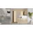 Rectangle Solid + Manufactured Wood Reception Desk with Filing Cabinet