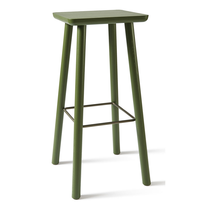 Solid Wood Counter Stool, Green