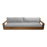 Germelino Outdoor 3 - Seat Teak Patio Sofa with Sunbrella Cushions
