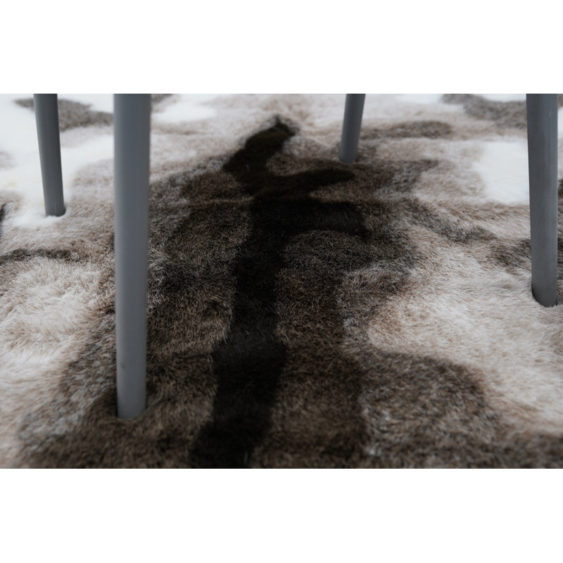 Tapis de peau de vache en fausse fourrure douce Reindeer Deer