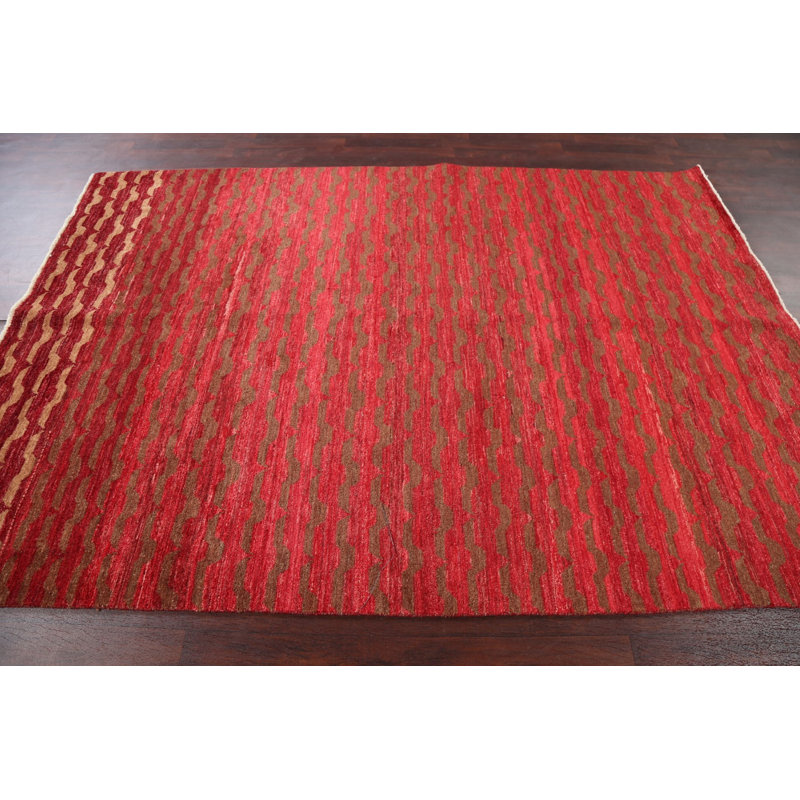 Tapis oriental Gabbeh Kashkoli noué à la main 6 x 9