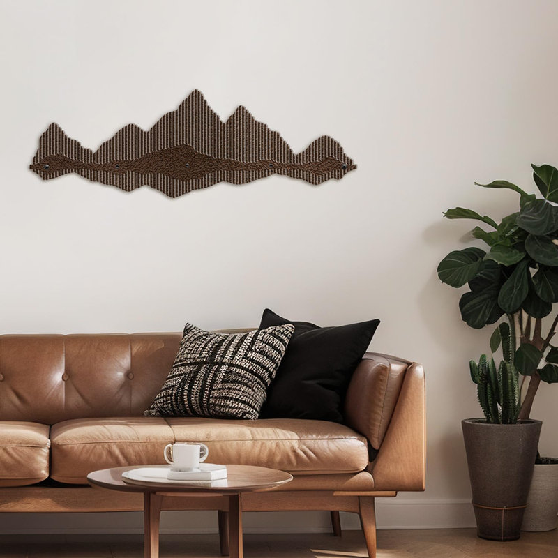Décoration murale en métal, Bronze, H 4 po x l 24 po x P 0,05 po