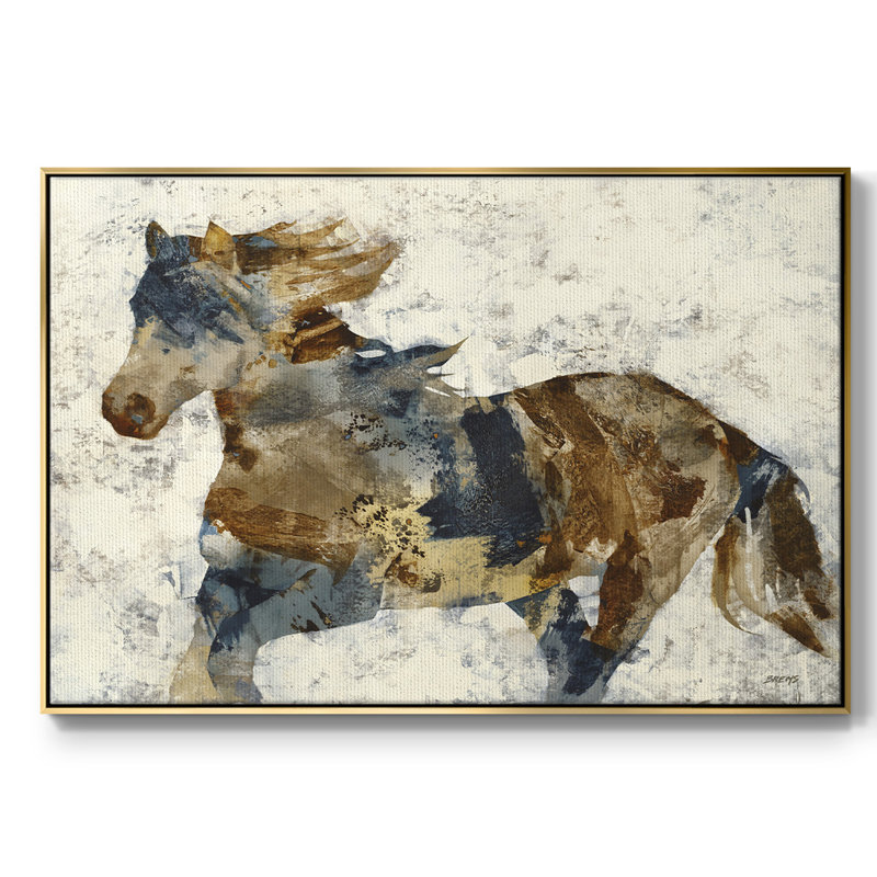 Gallop, reproduction d'art sur toile, Or, H 25 po x l 17 po x P 2 po