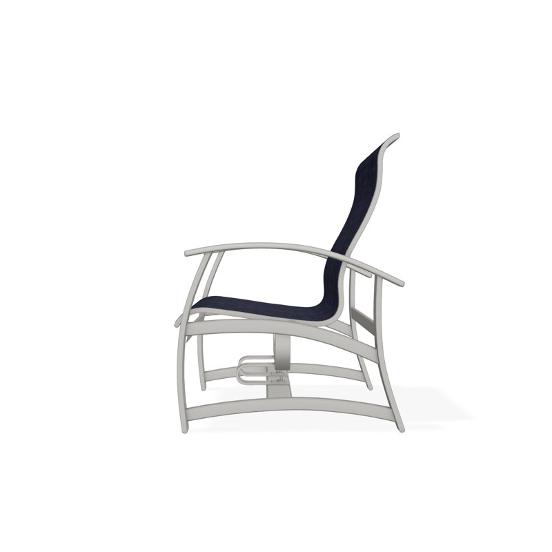Belle Isle Outdoor Lounge Chair, Snow, White 6D Sunbrella®