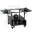 Table de barbecue extérieure pour Big Egg - Type de cuisson, structure métallique avec deux surfaces pliables, peut accueillir des grilles jusqu'à 53 cm (21 pouces), construction en fer, grand espace de rangement pour les ustensiles, installation simple, mobile et