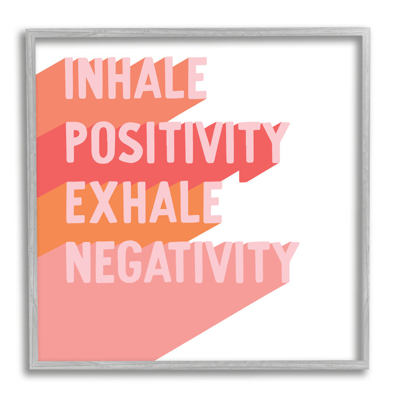 "Inhale Exhale Motivation" cmw-002, art mural personnalisé, Estampe numérique Farmhouse, H 12 po x l 12 po, Oui