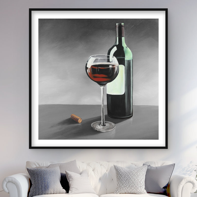 Bouteille de bourgogne, H 48 po x l 48 po, Noir