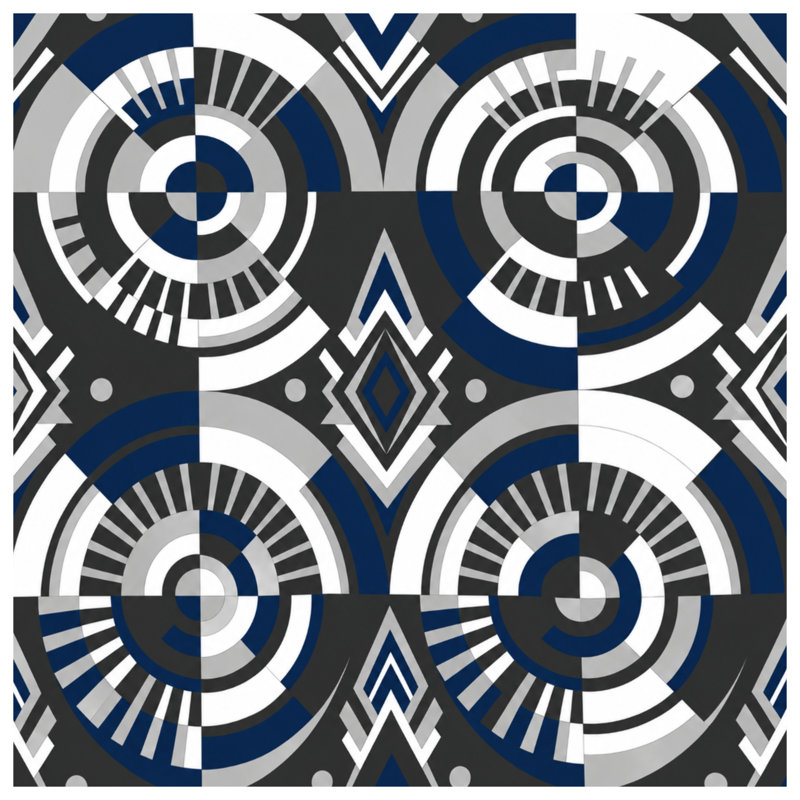 Édredon géométrique à motif circulaire, Twin