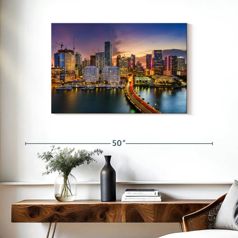 Sireci Miami Skyline, 24" H x 36" W