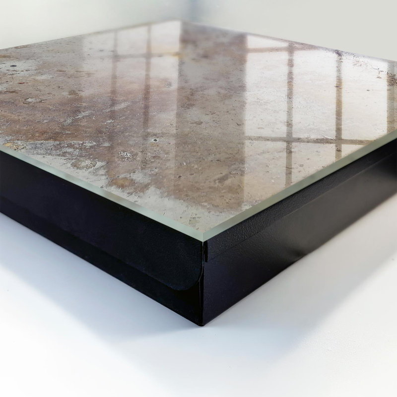 Key cabinet, Opens to the left, 30x30x5, Black, Natural earth and rock patterns without dots, 