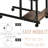 Rolling Side Table With 3 Storage And Adjustable Height, , Brown Mobile Storage, Wheels,