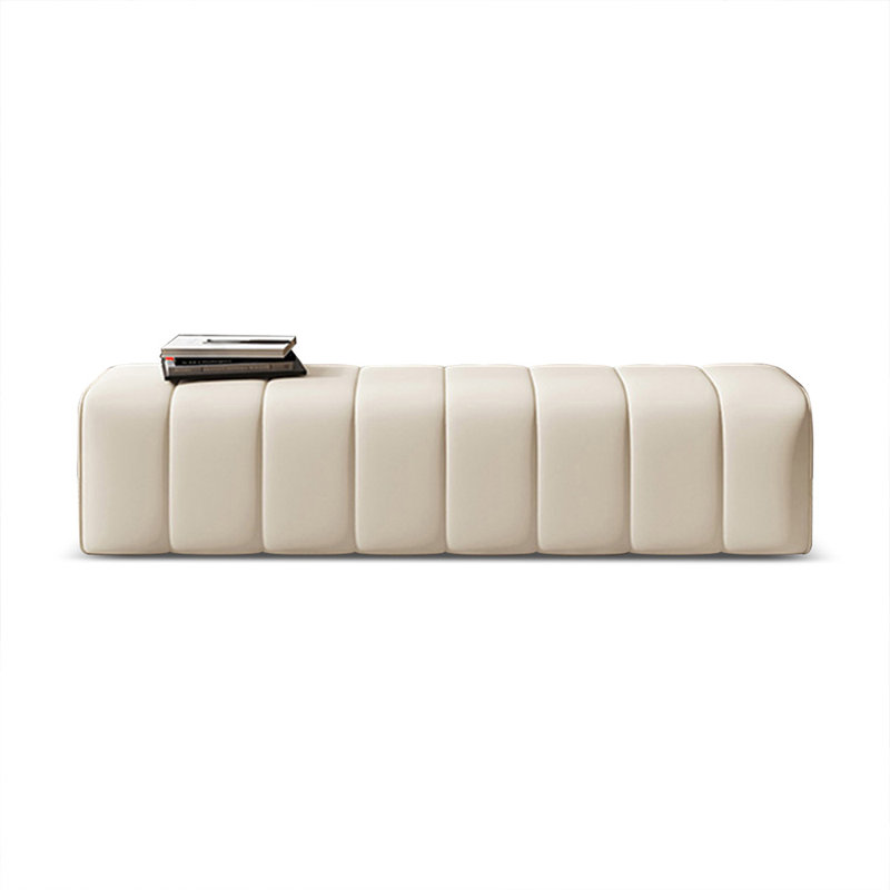 Banc avec revêtement, H 15,75 po x l 59,06 po x P 15,75 po, Beige