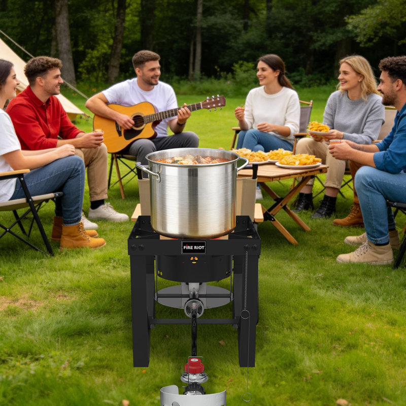 Poêle au propane haute puissance de 50 000 BTU, cuiseur à un brûleur robuste pour la friture, le camping et la cuisine dans la cour