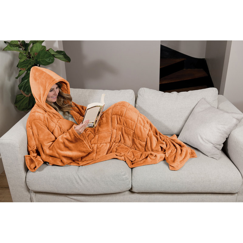 Wearable Weighted Snuggle Blanket, Burnt Orange