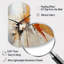Orange orange, impressions abstraites fractales - Sculpture d'horloge murale orange en forme de cylindre-105569122