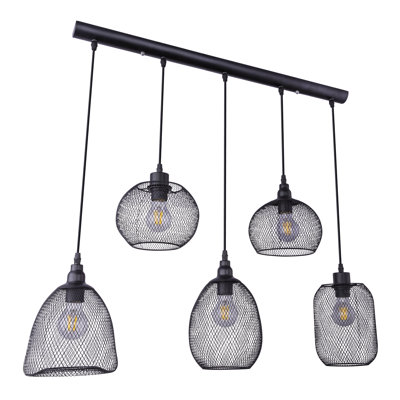 Silloth 5 - Light Black Kitchen Island Pendant