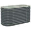Lit de jardin surélevé Eline, acier gris, conception nervurée, 63 pouces-117524252-117524254