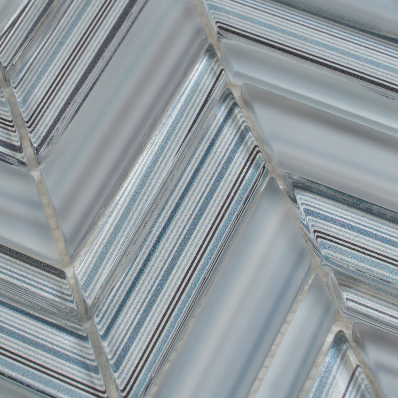 10.4"X10.4" Chevron Glass Mosaic Tile