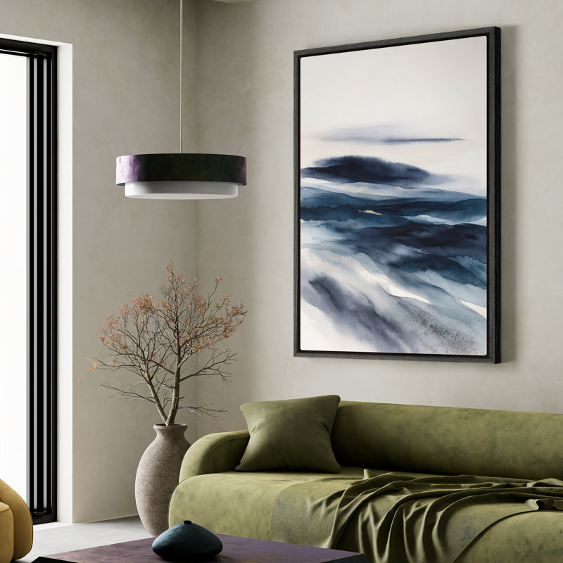 Art mural encadré, impressions murales abstraites rétro sur toile 16 po x 24 po, H 24 po x l 16 po, Noir