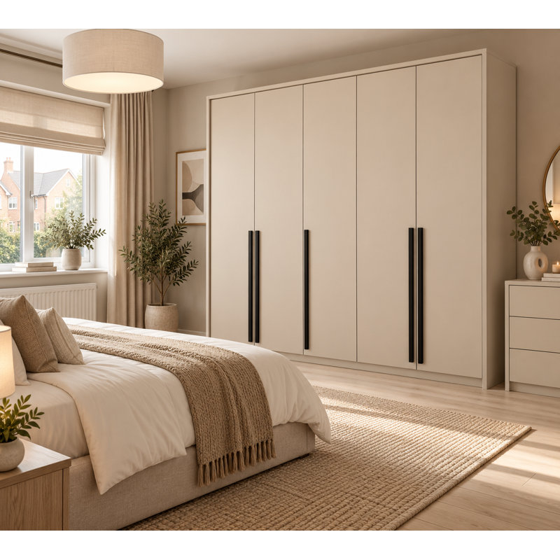 Manufactured Wood Wardrobe, Beige