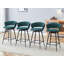 Ensemble de quatre tabourets de bar rotatifs avec coussins en coton et en lin respirants (sans table)-1039740560