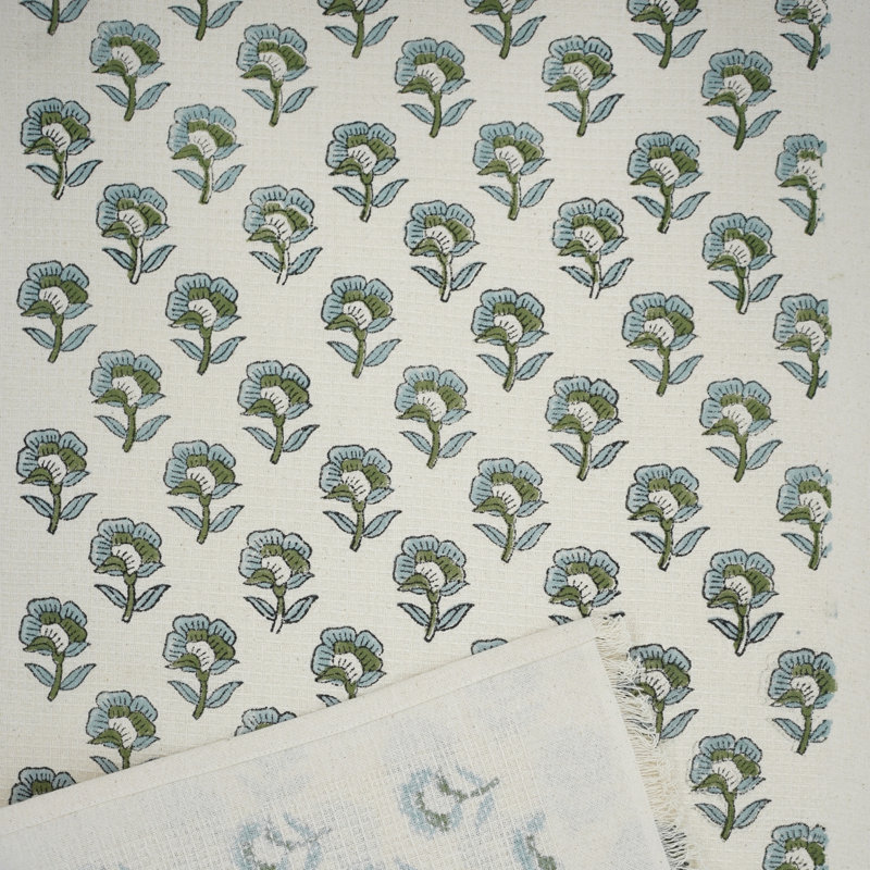 Discover Floral Hand Block Print Cotton Waffle Hand Towels 17X32 Unique Design & Premium Quality (Rohini, Green)