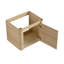 Meuble-lavabo mural 36 po avec lavabo en céramique, porte à fermeture en douceur et tablettes de rangement pour salle de bain moderne