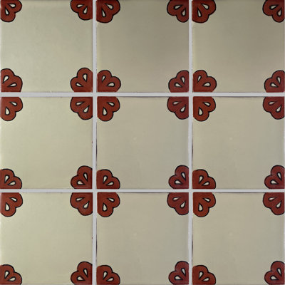 Carrelage mexicain 4 pièces 4,2 "x 4,2" TalaMex Villamar Talavera