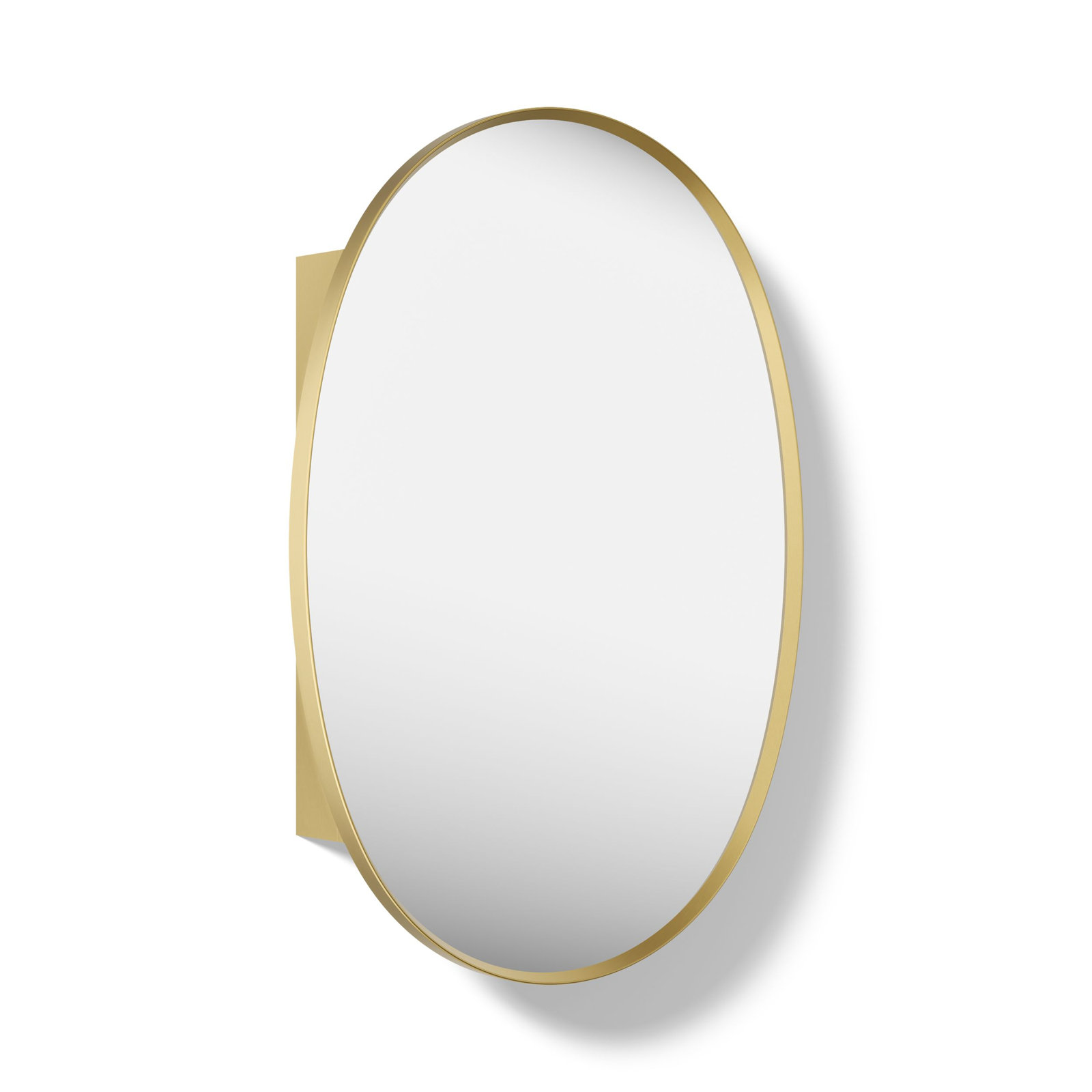 Verdera Oval Medicine Cabinet, Brushed Gold