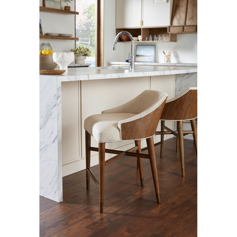 Orion Upholstered Bar Stool with Solid Wood Frame