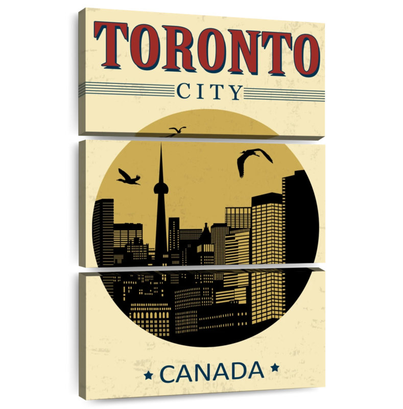 Affiche rétro Toronto, H 57 po x l 36 po