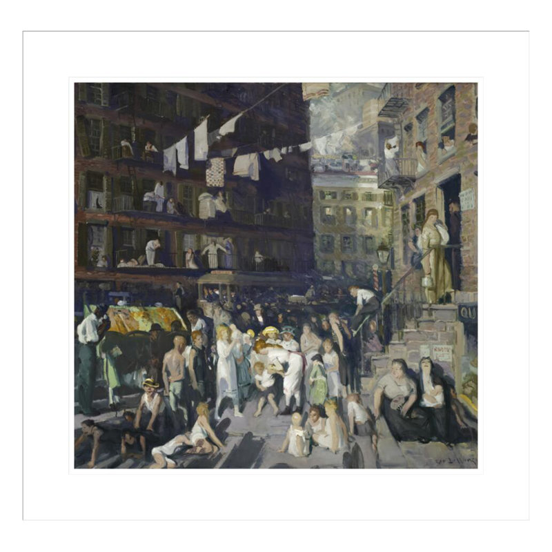 «Cliff Dwellers» par George Wesley Bellows - impression giclée encadrée, H 22,73 po x l 29,5 po