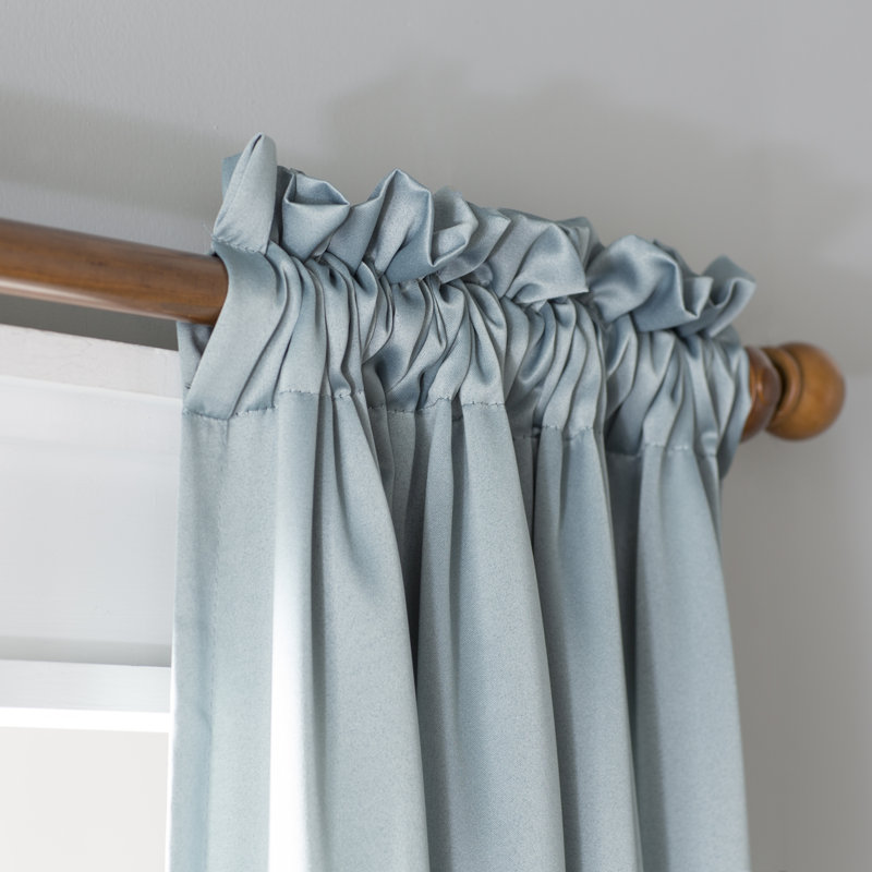 Polyester Thermal Room Darkening Curtain Panel - Basics by Wayfair™, 54" W x 95" L, Mineral