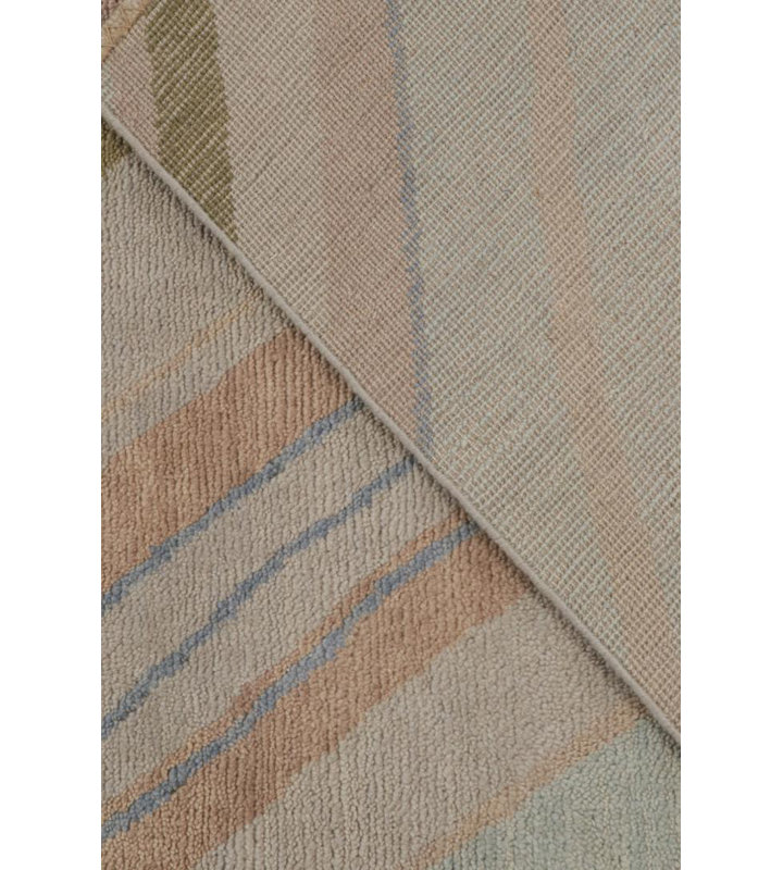 Art Deco Hand Knotted Wool Geometric Area Rug, Rectangle 10' x 14'