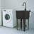 Laundry Sink With Stainless Steel Pull Down Faucet-123364138