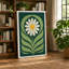 Geometric Daisy Botanical 1 Piece Wrapped Canvas Wall Art-140957272-140957278